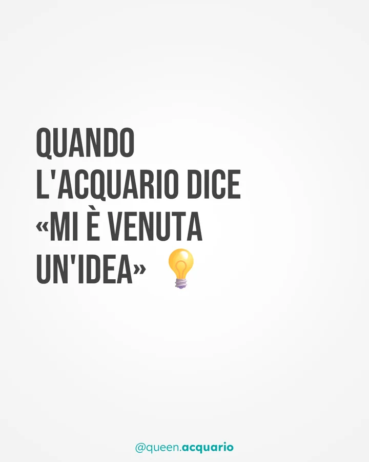 Carosello: quando l'Acquario dice «Mi è venuta un'idea»